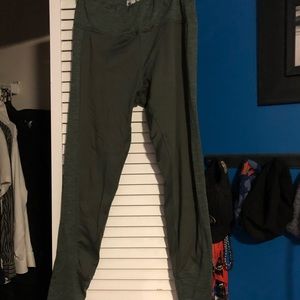 Army green workout pants